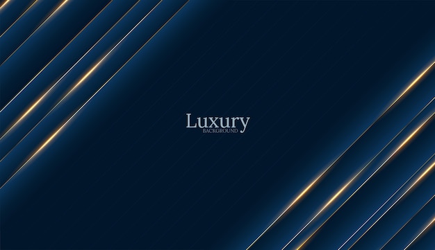 Free vector deep blue luxury gold background