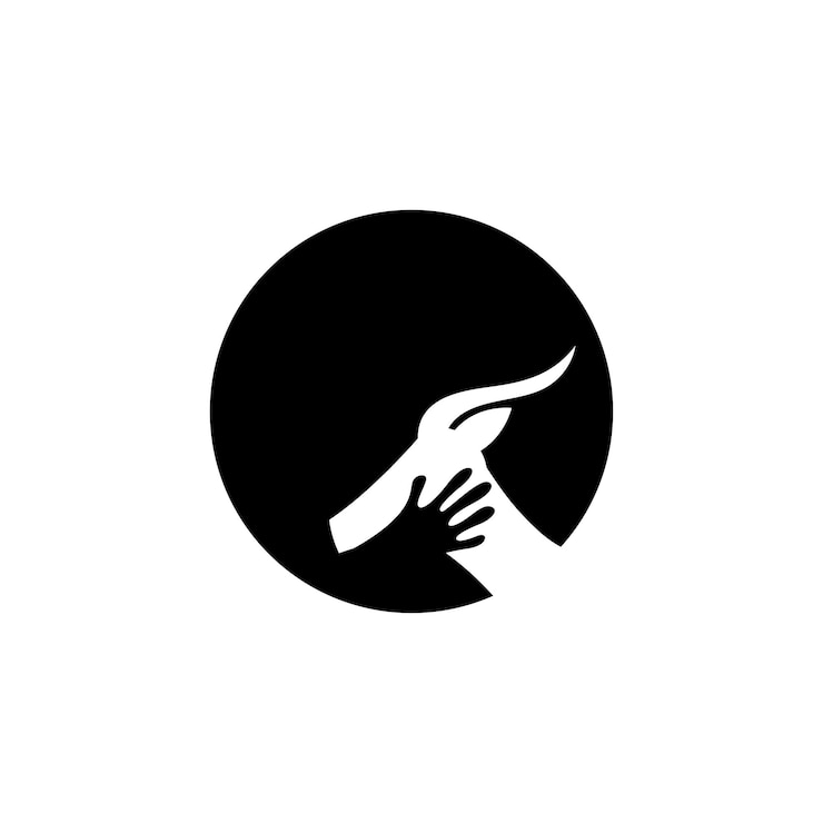 Free Vector deer care icon logo design