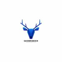 Free vector deer head logo gradient vector