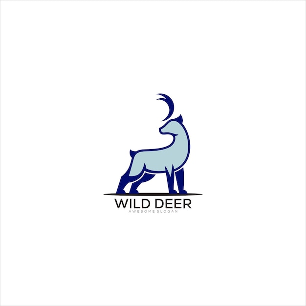 deer logo mascot illustration vector