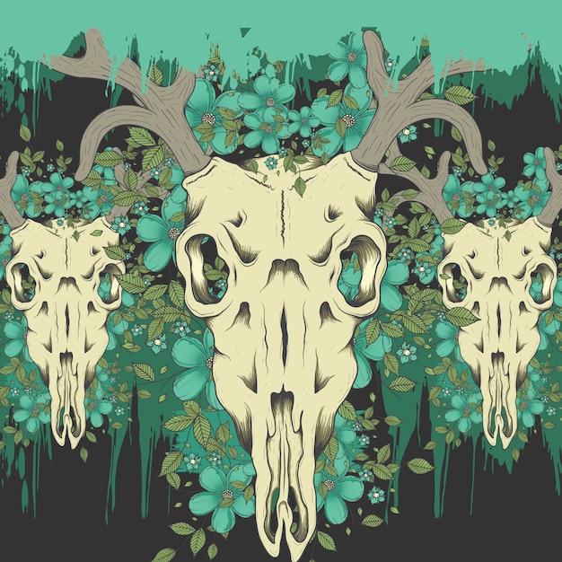 Deer skull background