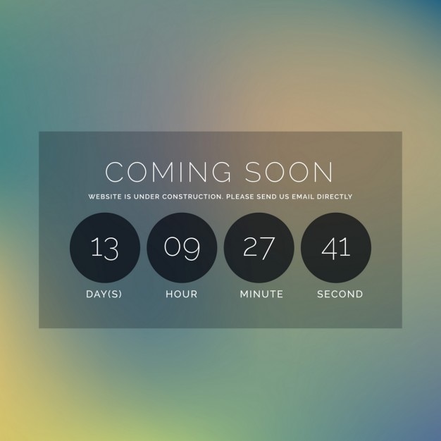 Free vector defocused background with countdown