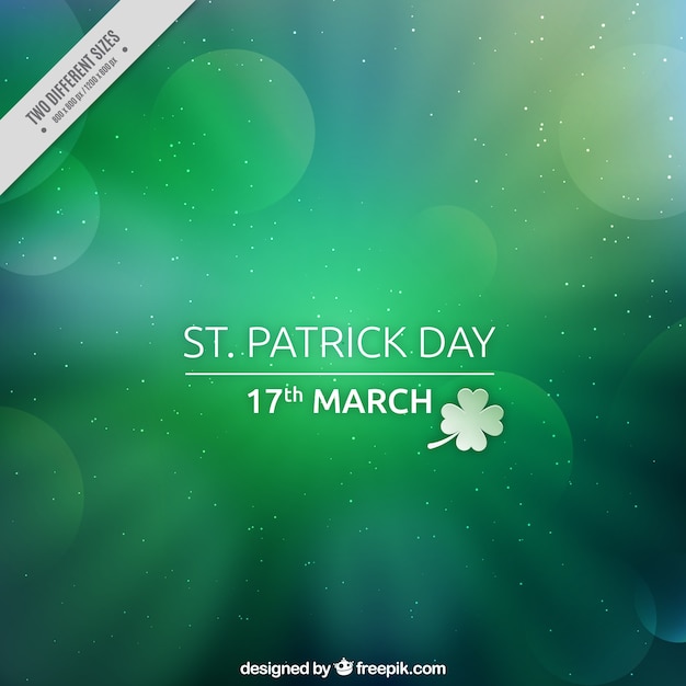 Free vector defocused bokeh day of saint patrick's day