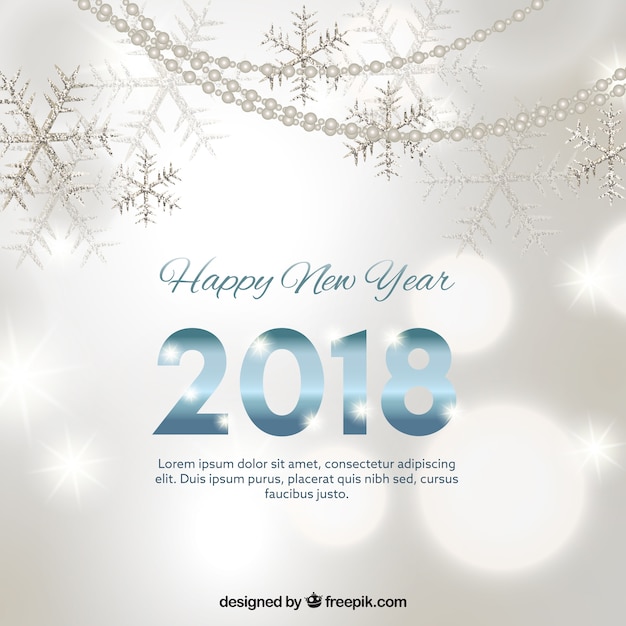 Free vector defocused and elegant background of happy new year 2018