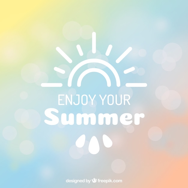 Free vector defocused summer bokeh background