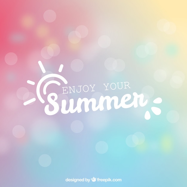 Free vector defocused summer bokeh background