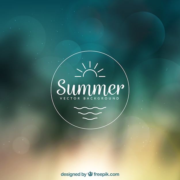 Defocused summer bokeh background