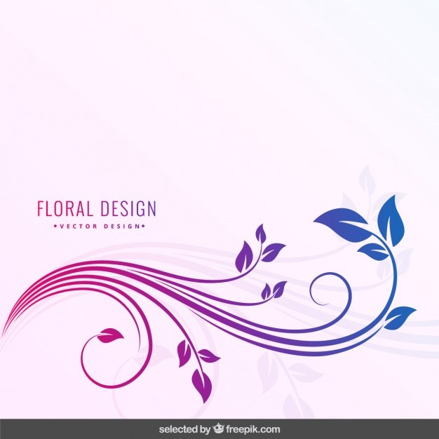 Free Vector | Degraded colors floral background