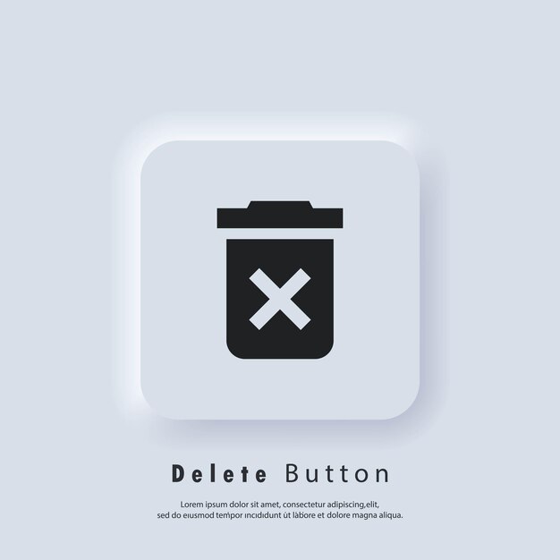Premium Vector | Delete button design