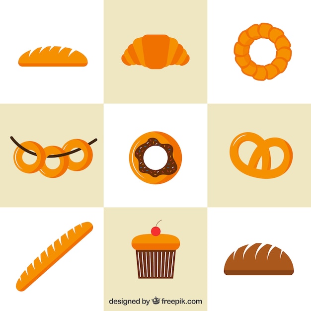 Free vector delicious bakery products