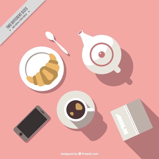 Delicious breakfast background