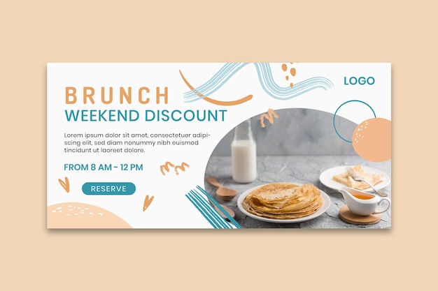 Delicious brunch banner template