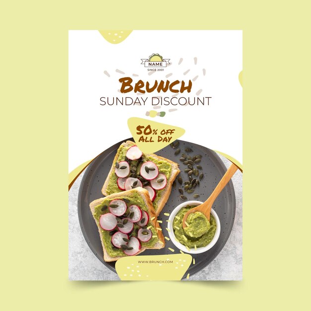 delicious brunch poster template