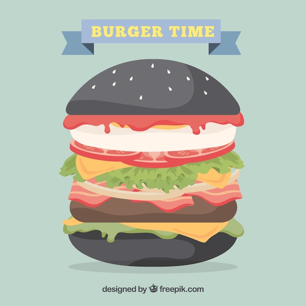 Free vector delicious burger background