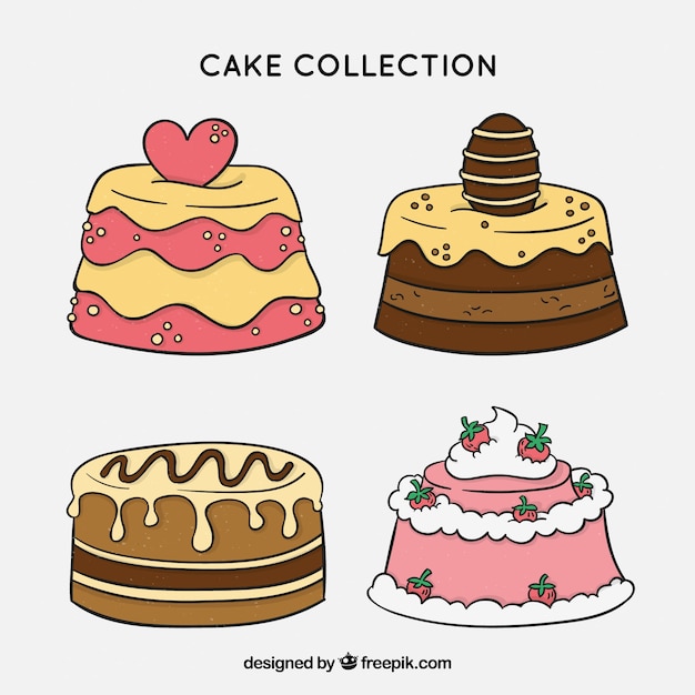 유약과 맛있는 케이크 컬렉션