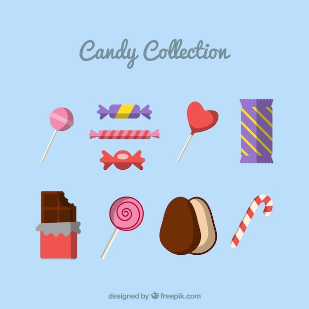 Бесплатное векторное изображение Вкусная конфета в плоском стиле