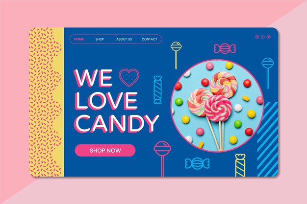 Delicious candy landing page