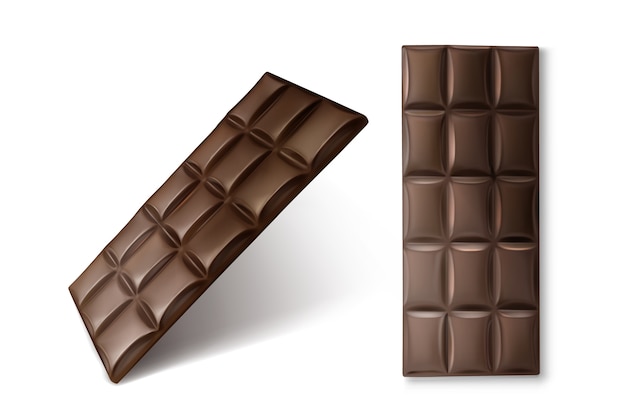 Free vector delicious chocolate bars arrangement