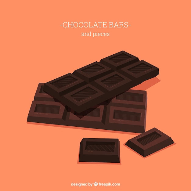 Бесплатное векторное изображение Вкусная коллекция шоколадных батончиков