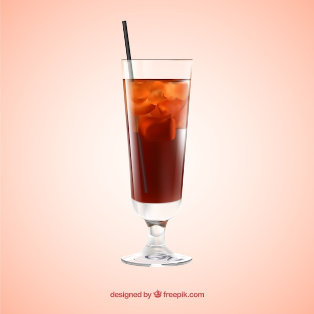 Free vector delicious cocktail in realistic style