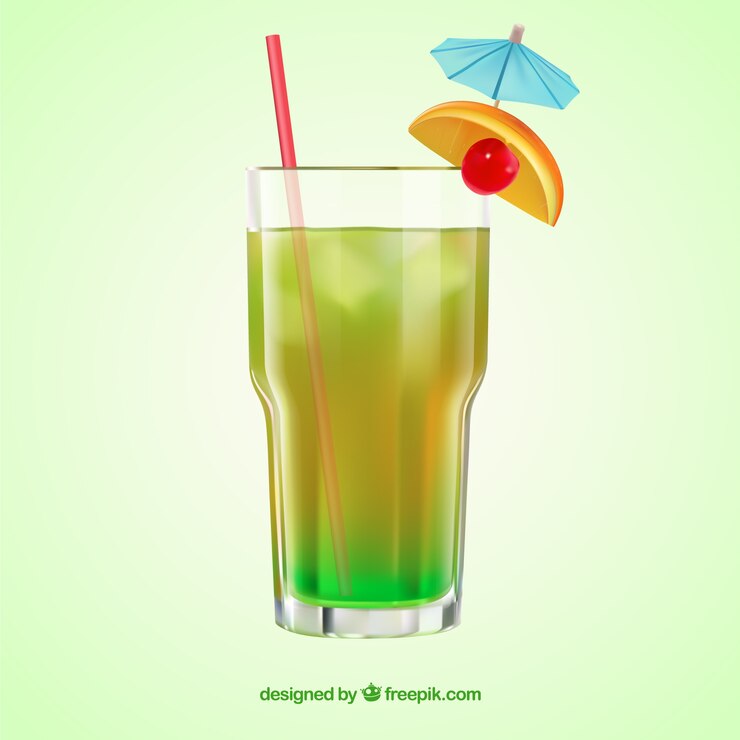 Free Vector delicious cocktail in realistic style
