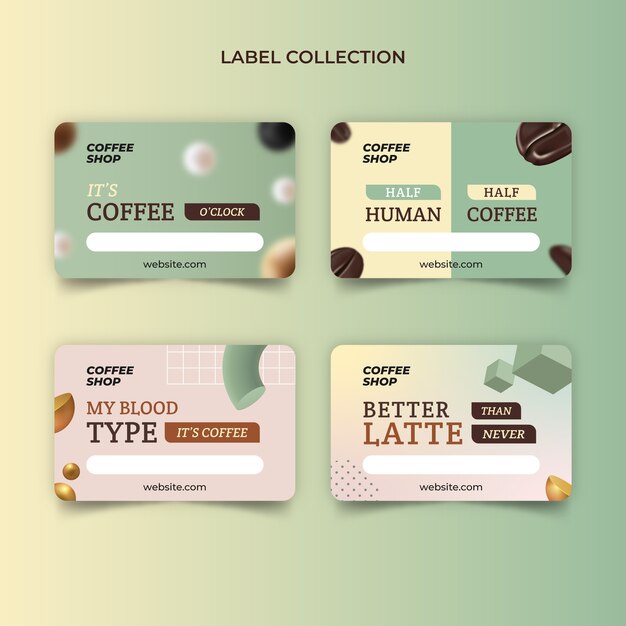 delicious coffee label collection