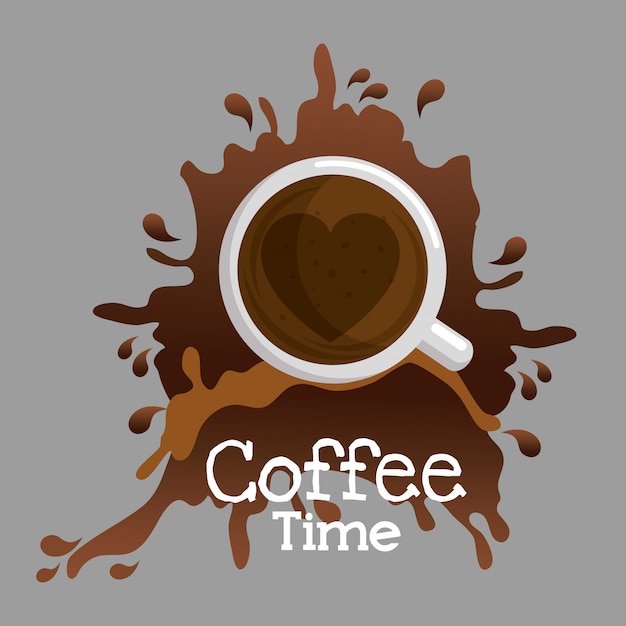 Free vector delicious coffee time cup