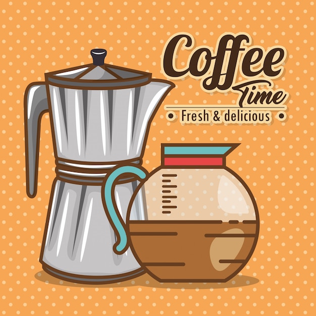 Free vector delicious coffee time elements