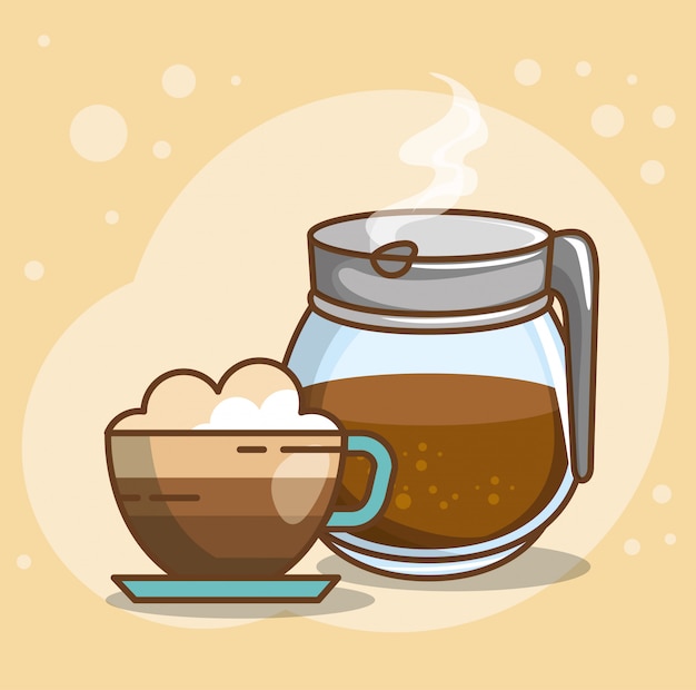 Free vector delicious coffee time elements