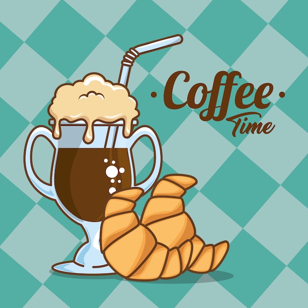 Free vector delicious coffee time elements