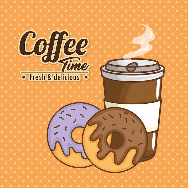 Free vector delicious coffee time elements