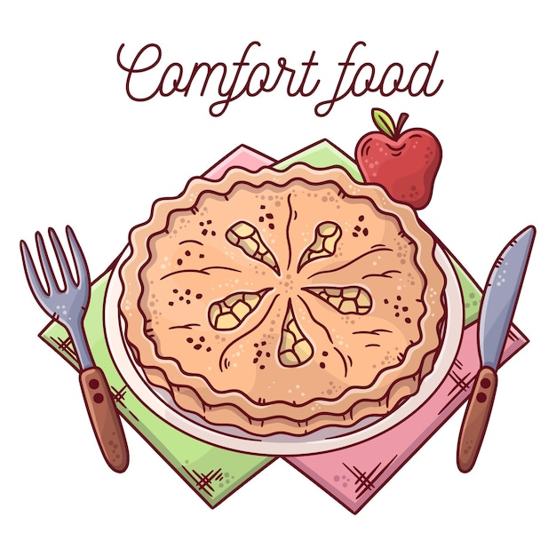 Free vector delicious comfort food concept