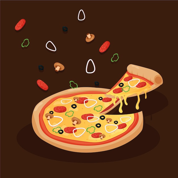 Free vector delicious comfort food concept