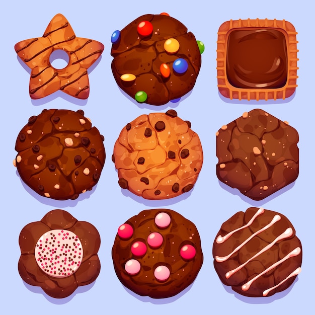 Delicious cookies sticker set