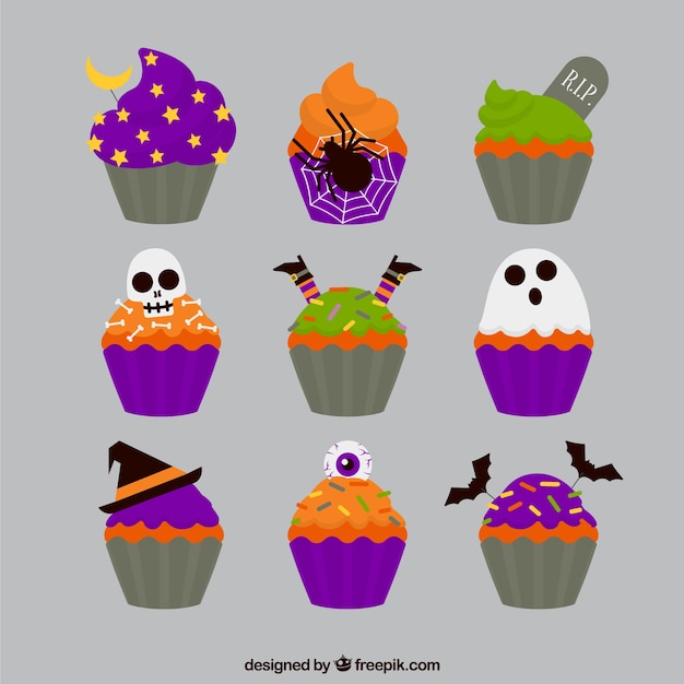 Delicious cupcakes for halloween