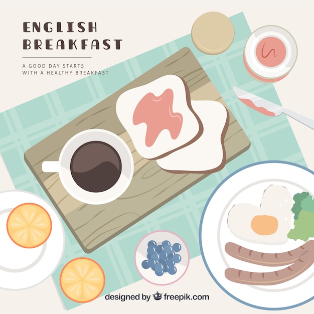 Delicious english breakfast