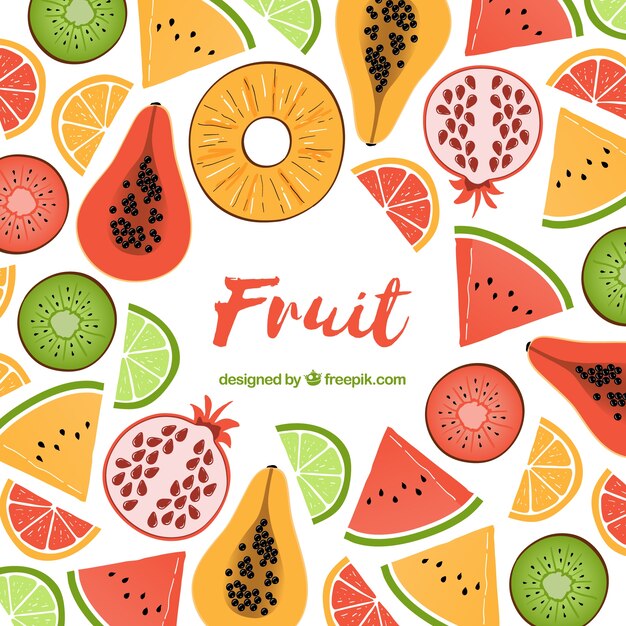 과일과 맛있는 음식 배경