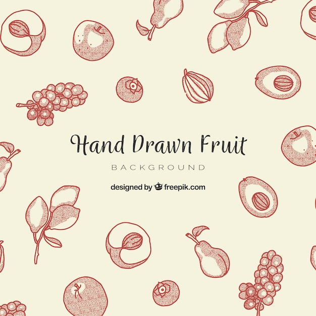 Free vector delicious food background with hand drawn style