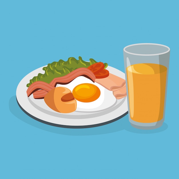 Free vector delicious food breakfast