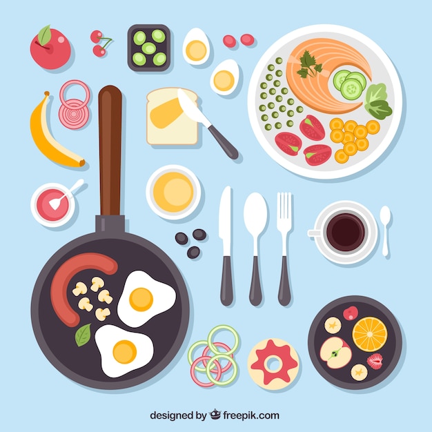 Free vector delicious food