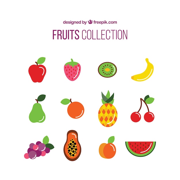 Коллекция вкусные фрукты