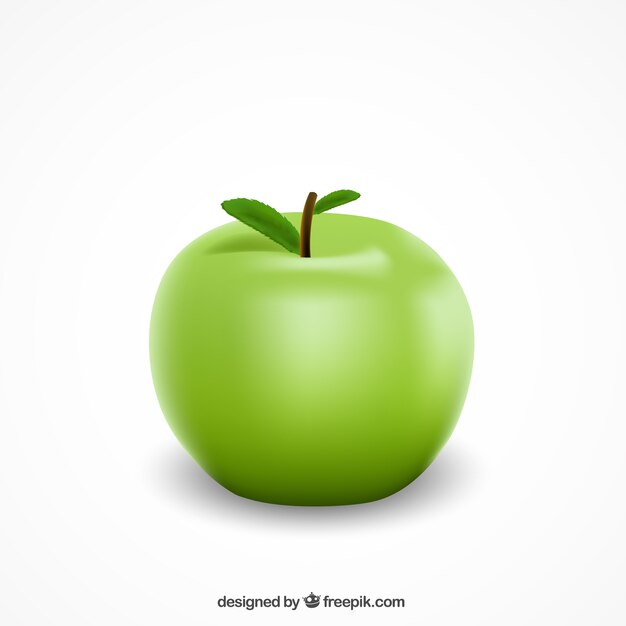 Вкусный зеленое яблоко