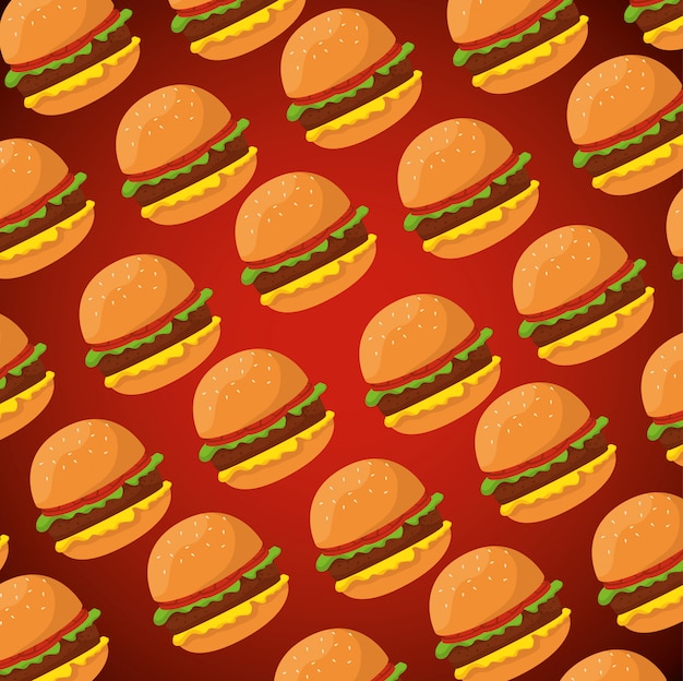 Free vector delicious hamburger template