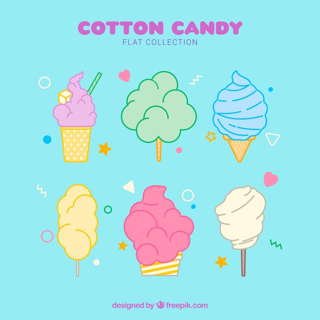 Delicious hand drawn cotton candy