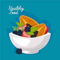 Free vector delicious healthy fruity dish