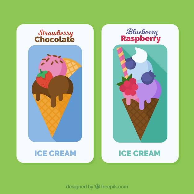 Delicious ice cream banners