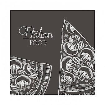 Delicious italian pizza isolated icon