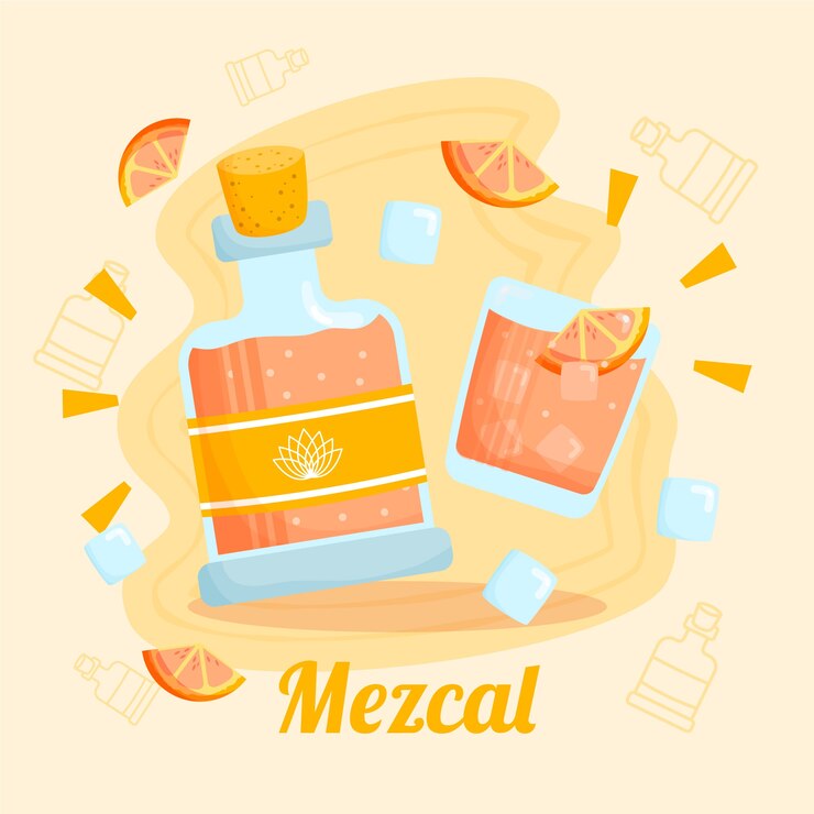 Free Vector delicious mezcal drink illustration