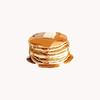 Premium Vector Delicious Pancakes Vector Illustration Premium Vector Delicious Pancakes Vector Illustration