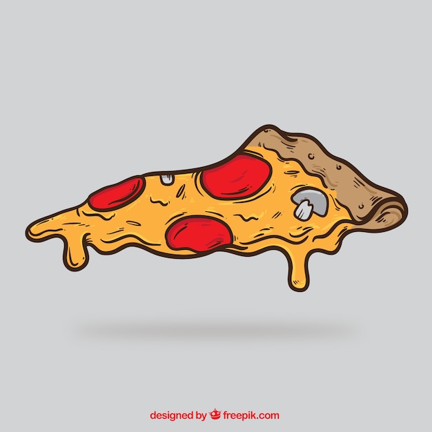 Delicious pizza slice